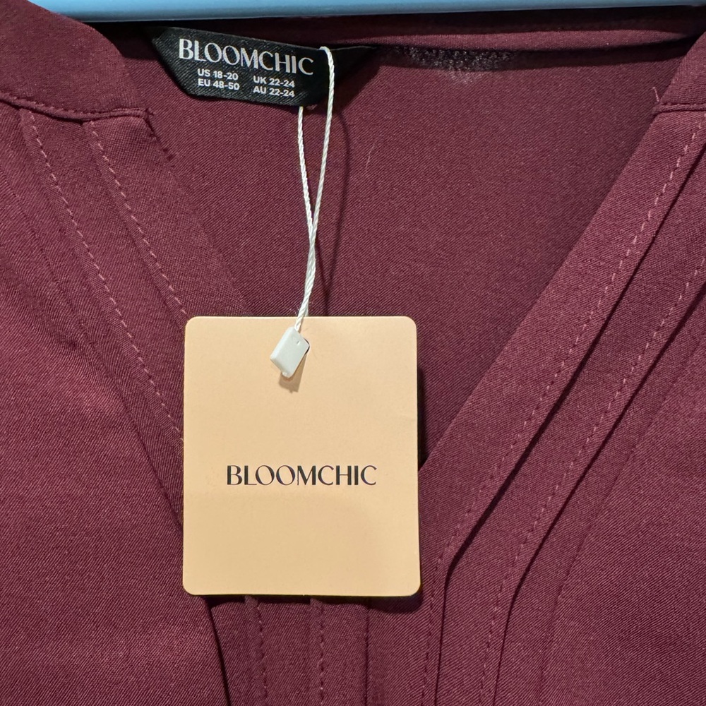 NWT New BloomChic Black and Burgundy Blouses lot 18/20 women’s 2XL shirts tops - Picture 3 of 8